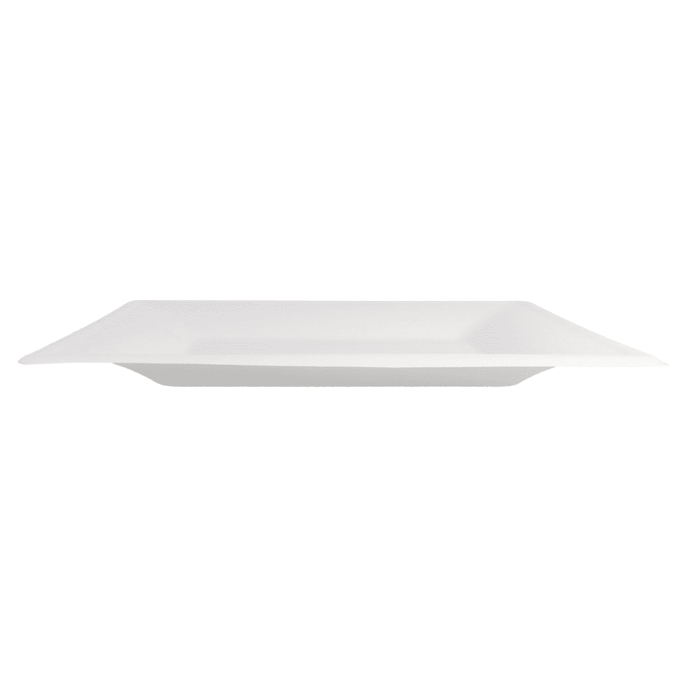 Assiette jetable carrée en bagasse 26 x 26 cm